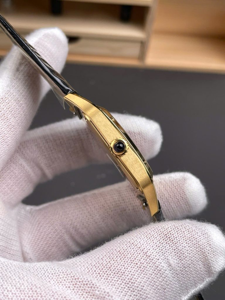 Đồng Hồ Cartier Santos-Dumont WGSA0077 Replica 11 Màu Đen Máy Pin Xưởng AF 43,5x31,4mm (1)