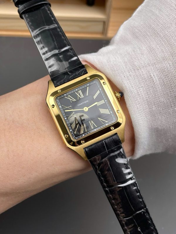 Đồng Hồ Cartier Santos-Dumont WGSA0077 Replica 11 Màu Đen Máy Pin Xưởng AF 43,5x31,4mm (1)