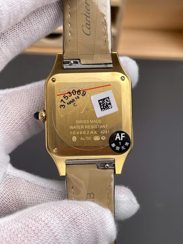 Đồng Hồ Cartier Santos-Dumont WGSA0077 Replica 11 Màu Đen Máy Pin Xưởng AF 43,5x31,4mm (1)