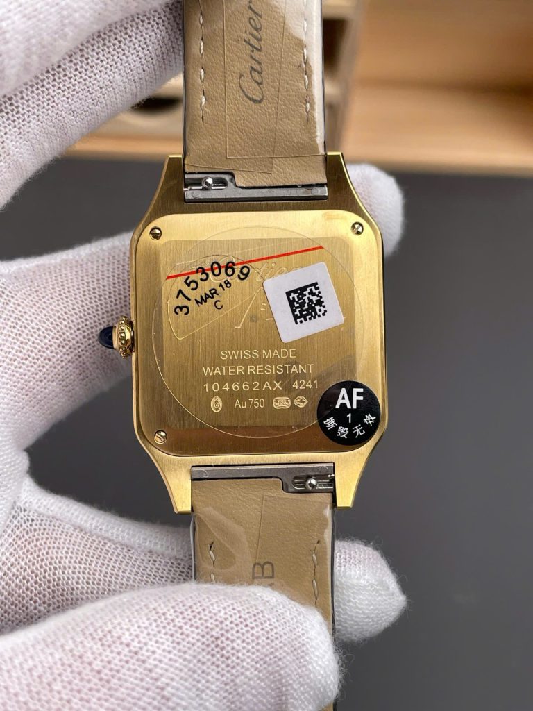Đồng Hồ Cartier Santos-Dumont WGSA0077 Replica 11 Màu Đen Máy Pin Xưởng AF 43,5x31,4mm (1)