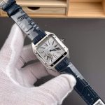 Đồng Hồ Cartier Santos Dumont WSSA0022 Rep 11 Nam Dây Da Màu Xanh Dương AF Factory 43,5mm (1)