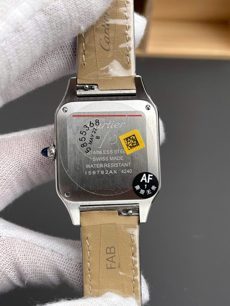 Đồng Hồ Cartier Santos Dumont WSSA0022 Rep 11 Nam Dây Da Màu Xanh Dương AF Factory 43,5mm (1)