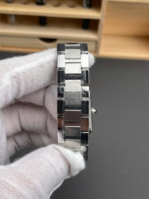 Đồng Hồ Cartier Tank Replica 11 Nam Đính Đá Máy Pin Nhà Máy AF 31x40mm (1)