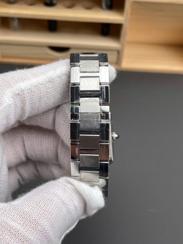 Đồng Hồ Cartier Tank Replica 11 Nam Đính Đá Máy Pin Nhà Máy AF 31x40mm (1)