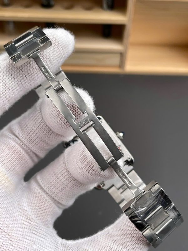 Đồng Hồ Cartier Tank Replica 11 Nam Đính Đá Máy Pin Nhà Máy AF 31x40mm (1)