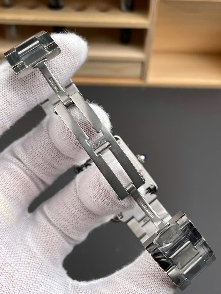 Đồng Hồ Cartier Tank Replica 11 Nam Đính Đá Máy Pin Nhà Máy AF 31x40mm (1)