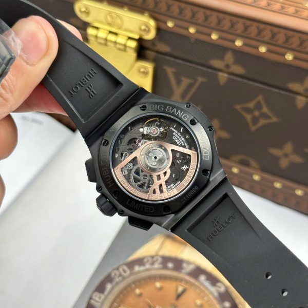 Đồng Hồ Hublot Big Bang 20th Anniversary Ceramic All Black Chronograph Chế Tác Xưởng BBA 43mm (2)