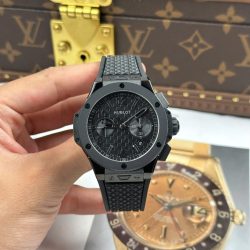 Đồng Hồ Hublot Big Bang 20th Anniversary Ceramic All Black Chronograph Chế Tác Xưởng BBA 43mm (2)