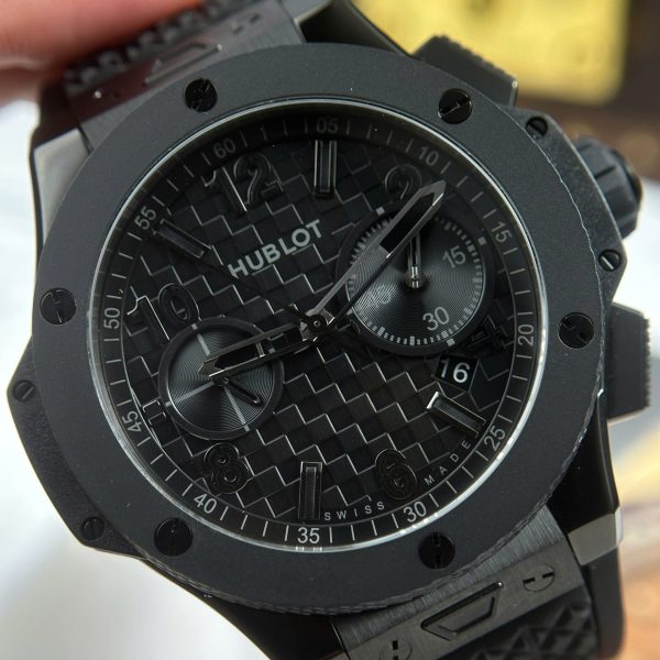 Đồng Hồ Hublot Big Bang 20th Anniversary Ceramic All Black Chronograph Chế Tác Xưởng BBA 43mm (2)