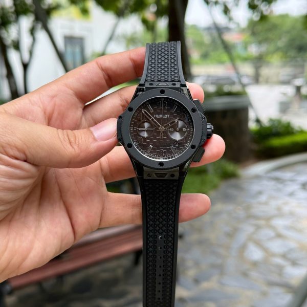 Đồng Hồ Hublot Big Bang 20th Anniversary Ceramic All Black Chronograph Chế Tác Xưởng BBA 43mm