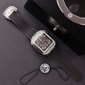 Đồng Hồ Hublot Square Bang Unico Titanium Chế Tác Full Kim Cương Moissanite Xưởng BBF 42mm (2)