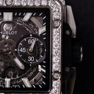 Đồng Hồ Hublot Square Bang Unico Titanium Chế Tác Full Kim Cương Moissanite Xưởng BBF 42mm (2)