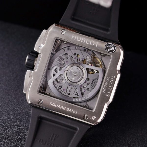 Đồng Hồ Hublot Square Bang Unico Titanium Chế Tác Full Kim Cương Moissanite Xưởng BBF 42mm (2)