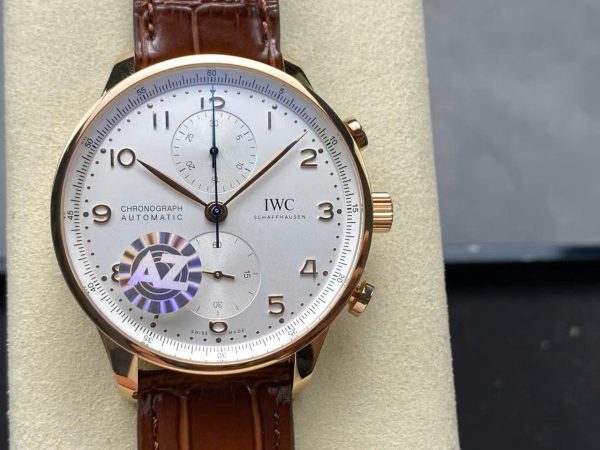 Đồng Hồ IWC Schaffhausen IW371611 Replica 11 Mặt Trắng Dây Da Nhà Máy AZ 41mm (2)
