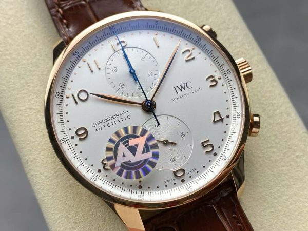 Đồng Hồ IWC Schaffhausen IW371611 Replica 11 Mặt Trắng Dây Da Nhà Máy AZ 41mm (2)