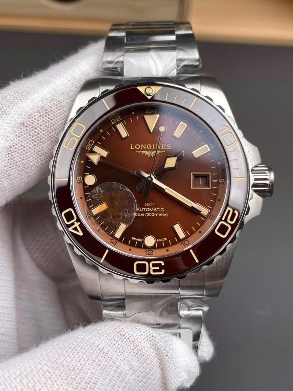 Đồng Hồ Longines HydroConquest Replica 11 Dây Kim Loại Mặt Số Nâu Xưởng AF 41mm (2)