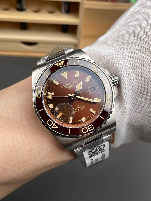 Đồng Hồ Longines HydroConquest Replica 11 Dây Kim Loại Mặt Số Nâu Xưởng AF 41mm (2)