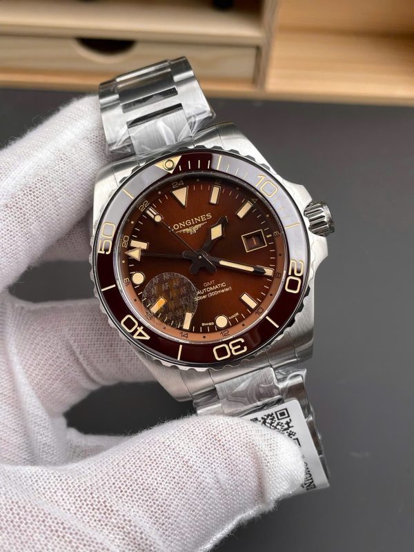 Đồng Hồ Longines HydroConquest Replica 11 Dây Kim Loại Mặt Số Nâu Xưởng AF 41mm (2)