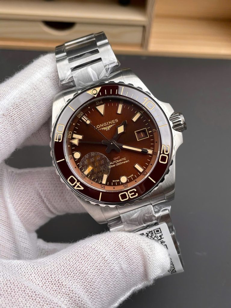 Đồng Hồ Longines HydroConquest Replica 11 Dây Kim Loại Mặt Số Nâu Xưởng AF 41mm (2)