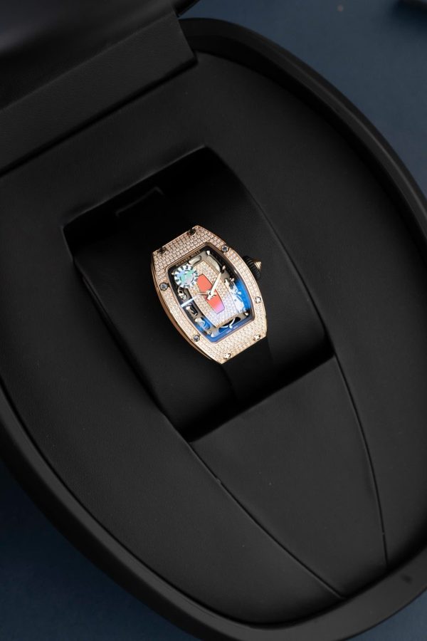 Đồng Hồ Nữ Richard Mille RM07-01 Chế Tác Mạ Vàng Hồng Máy Cơ Tự Động Xưởng ZF 36mm (2)