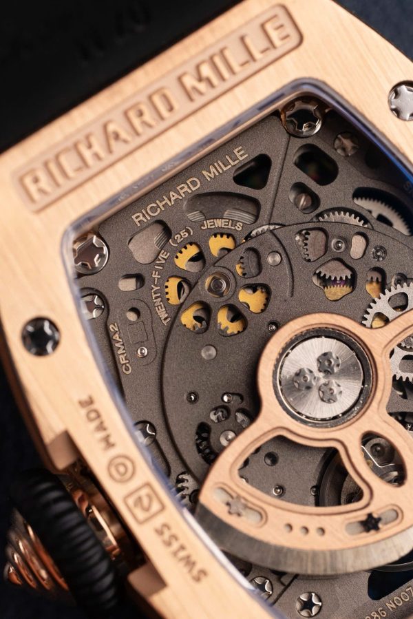 Đồng Hồ Nữ Richard Mille RM07-01 Chế Tác Mạ Vàng Hồng Máy Cơ Tự Động Xưởng ZF 36mm (2)