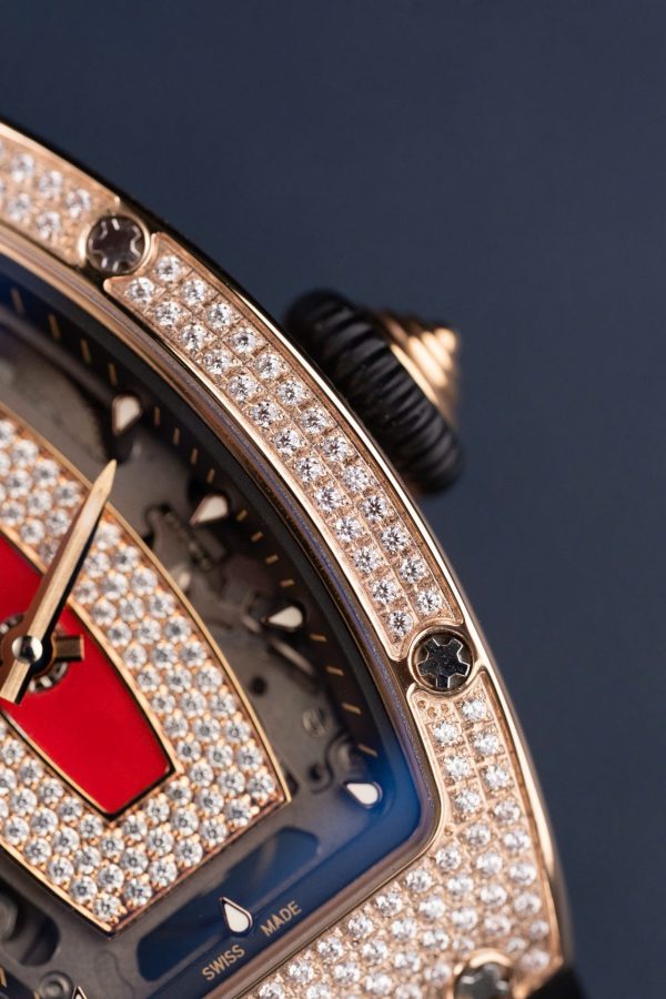 Đồng Hồ Nữ Richard Mille RM07-01 Chế Tác Mạ Vàng Hồng Máy Cơ Tự Động Xưởng ZF 36mm (2)