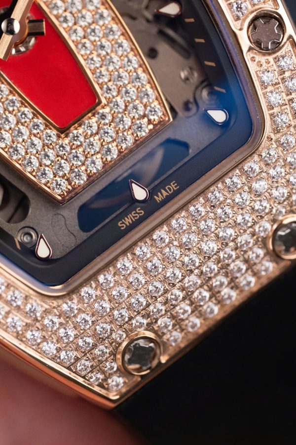 Đồng Hồ Nữ Richard Mille RM07-01 Chế Tác Mạ Vàng Hồng Máy Cơ Tự Động Xưởng ZF 36mm (2)