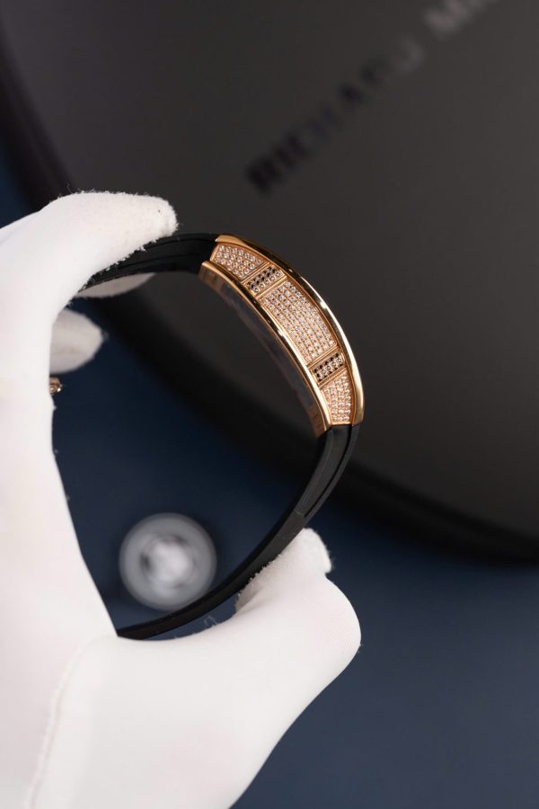 Đồng Hồ Nữ Richard Mille RM07-01 Chế Tác Mạ Vàng Hồng Máy Cơ Tự Động Xưởng ZF 36mm (2)
