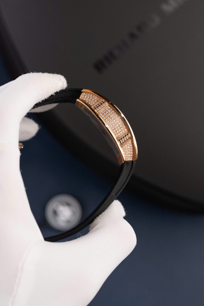 Đồng Hồ Nữ Richard Mille RM07-01 Chế Tác Mạ Vàng Hồng Máy Cơ Tự Động Xưởng ZF 36mm (2)