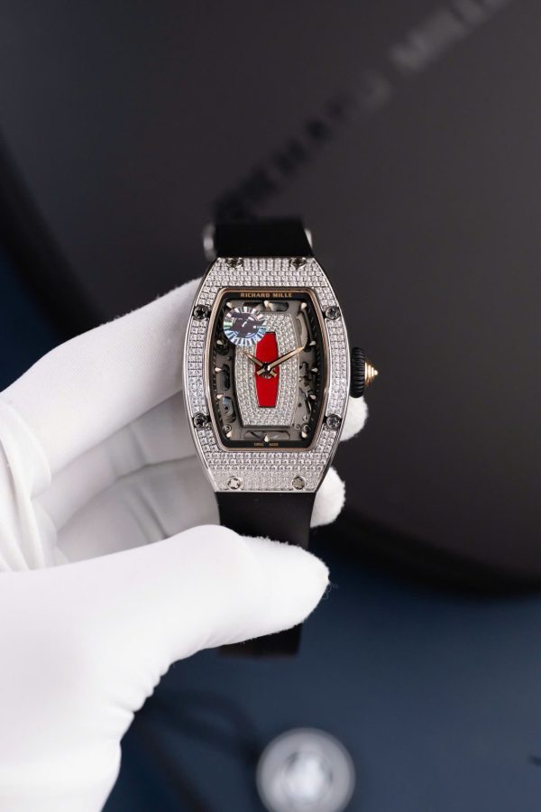 Đồng Hồ Nữ Richard Mille RM07-01 Replica 11 Đính Đá Dây Cao Su Xưởng ZF 36mm (2)