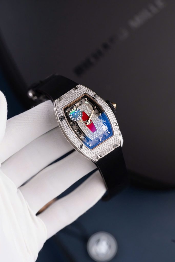 Đồng Hồ Nữ Richard Mille RM07-01 Replica 11 Đính Đá Dây Cao Su Xưởng ZF 36mm (2)