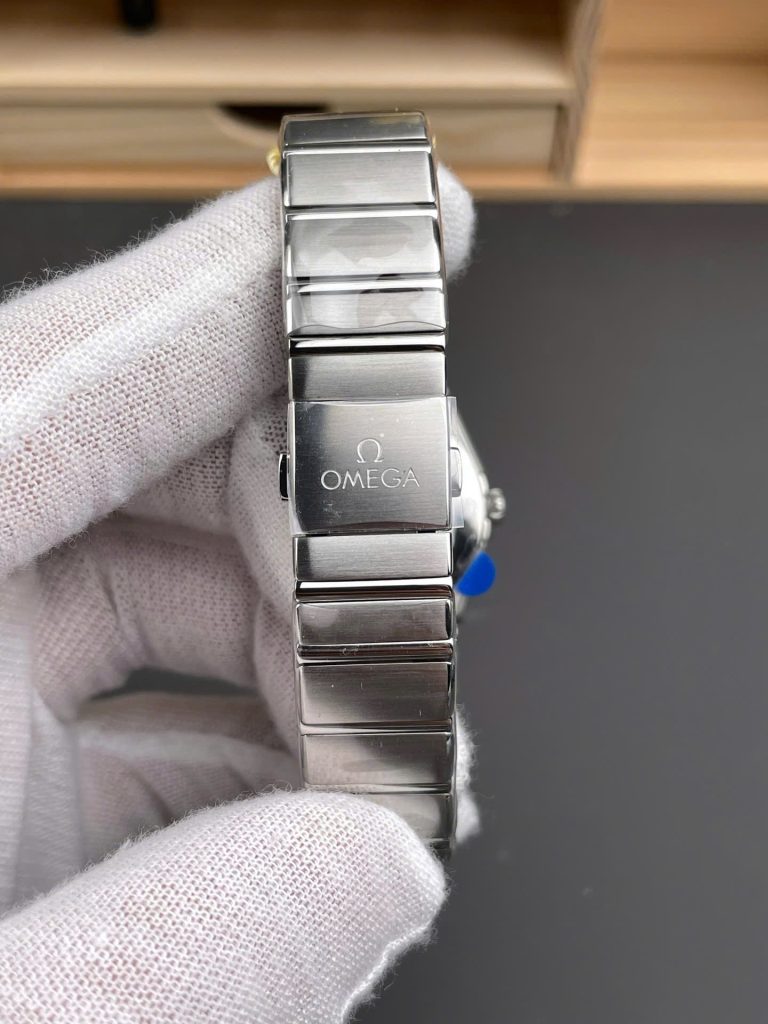 Đồng Hồ Omega Constellation Replica 11 Mặt Số Xà Cừ Đính Đá Máy Cơ Automatic 28mm (1)
