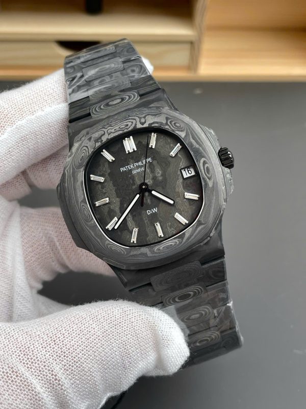 Đồng Hồ Patek Philippe Chế Tác Natilus 5711 DIW Carbon Màu Đen Siêu Nhẹ 40mm (9)