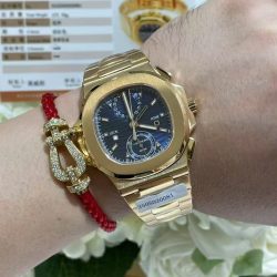 Đồng Hồ Patek Philippe Nautilus 5990 Mặt Xanh Blue Replica 11 Mạ Vàng Hồng 40 (2)