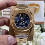 Đồng Hồ Patek Philippe Nautilus 5990 Mặt Xanh Blue Replica 11 Mạ Vàng Hồng 40 (2)