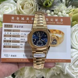 Đồng Hồ Patek Philippe Nautilus 5990 Mặt Xanh Blue Replica 11 Mạ Vàng Hồng 40 (2)