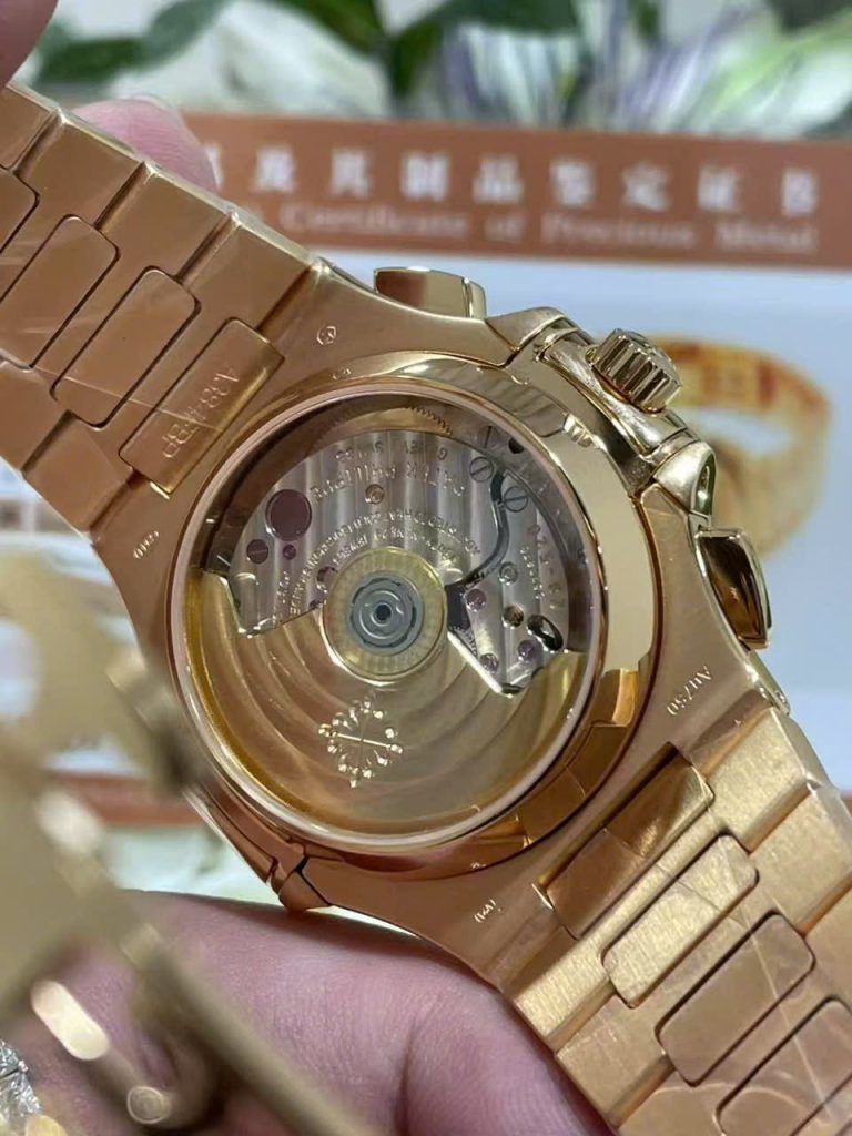 Đồng Hồ Patek Philippe Nautilus 5990 Mặt Xanh Blue Replica 11 Mạ Vàng Hồng 40 (2)