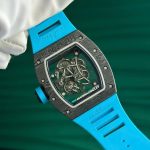 Đồng Hồ Richard Mille RM055 Carbon NTPT Chế Tác Màu Xanh Dương Xưởng ZF 49.9×42 (2)