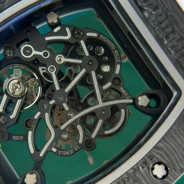 Đồng Hồ Richard Mille RM055 Vỏ Carbon NTPT Chế Tác Màu Trắng Nhà Máy ZF 49.9×42 (2)
