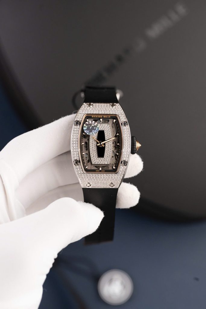 Đồng Hồ Richard Mille RM07-01 Rep Cao Cấp Nữ Màu Đen Đính Đá Nhà Máy ZF 36mm (2)