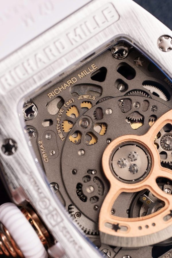 Đồng Hồ Richard Mille RM07-01 Rep Cao Cấp Nữ Màu Trắng Đính Đá Xưởng ZF 36mm (2)