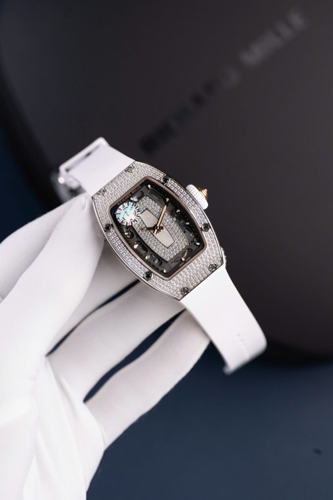 Đồng Hồ Richard Mille RM07-01 Rep Cao Cấp Nữ Màu Trắng Đính Đá Xưởng ZF 36mm (2)