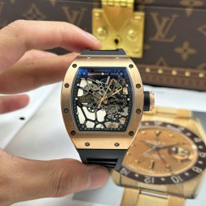 Đồng Hồ Richard Mille Rep Cao Cấp RM035 Americas Toro Mạ Vàng Hồng Dây Cao Su Xưởng ZF 40x48mm (2)