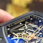 Đồng Hồ Richard Mille Replica 11 RM035 Americas Toro Vỏ Gốm Đen Dây Cao Su Xưởng ZF 40x48mm (2)