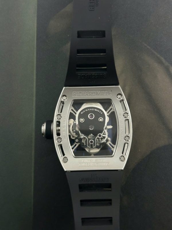 Đồng Hồ Richard Mille Replica 11 RM052 Flyback Tourbillon Skull Dây Cao Su 43mm (1)