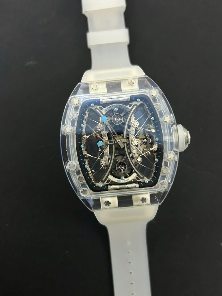 Đồng Hồ Richard Mille Replica 11 RM53-02 Tourbillon Vỏ Sapphire Trắng 43mm (2)