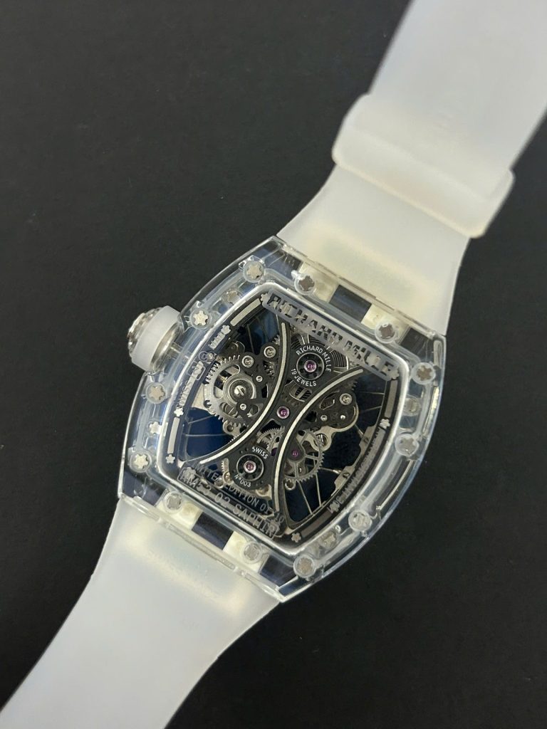 Đồng Hồ Richard Mille Replica 11 RM53-02 Tourbillon Vỏ Sapphire Trắng 43mm (2)