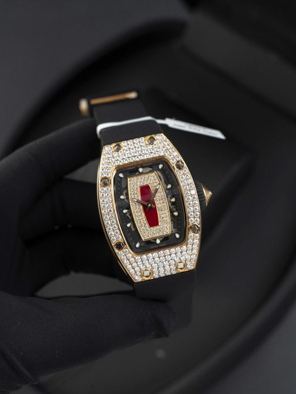 Đồng Hồ Richard Miller RM007 Chế Tác Bọc Vàng Thật + Đính Kim Cương Moissanite 36mm (2)