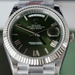 Đồng Hồ Rolex Chế Tác Day-Date Mặt Xanh Lá Cây Trọng Lượng 186 Grams Xưởng QF 40mm (2)