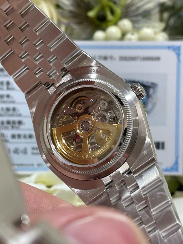 Đồng Hồ Rolex Chế Tác Land-Dweller 127286TBR Bọc Vàng Trắng 18K Kim Cương Moissanite 40mm (1)